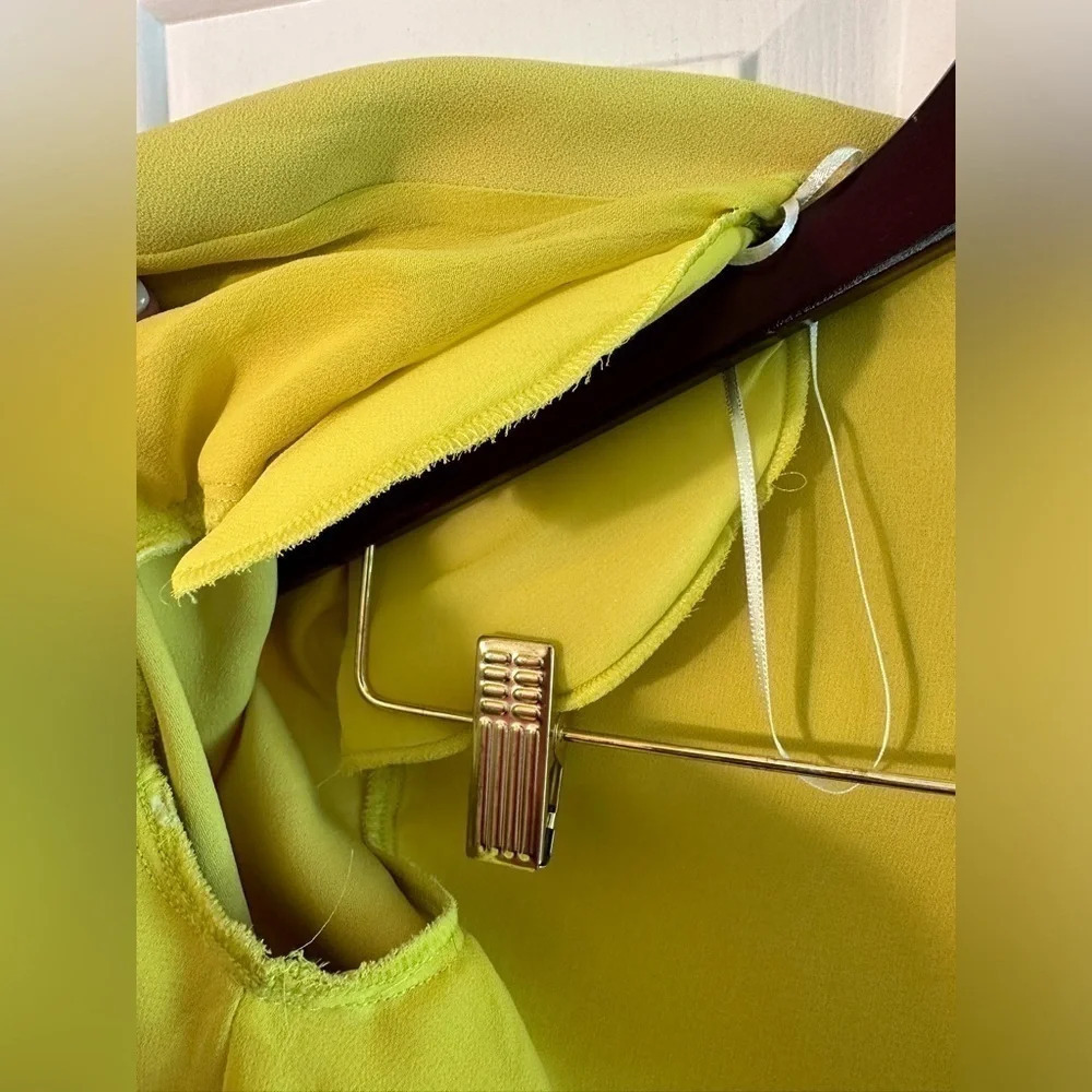 NWT ZARA XS Lime Green Pareo Mini Wrap Blazer Tie Dress SPRING Summer Vacation - Picture 13 of 16